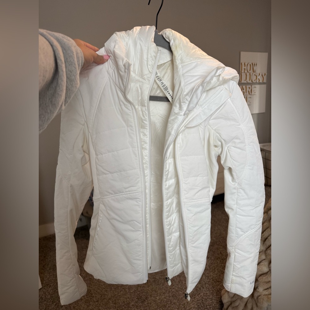 White “Another Mile” Lululemon Jacket